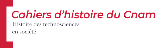 Cahiers d'histoire du Cnam - Histoire des technosciences en société